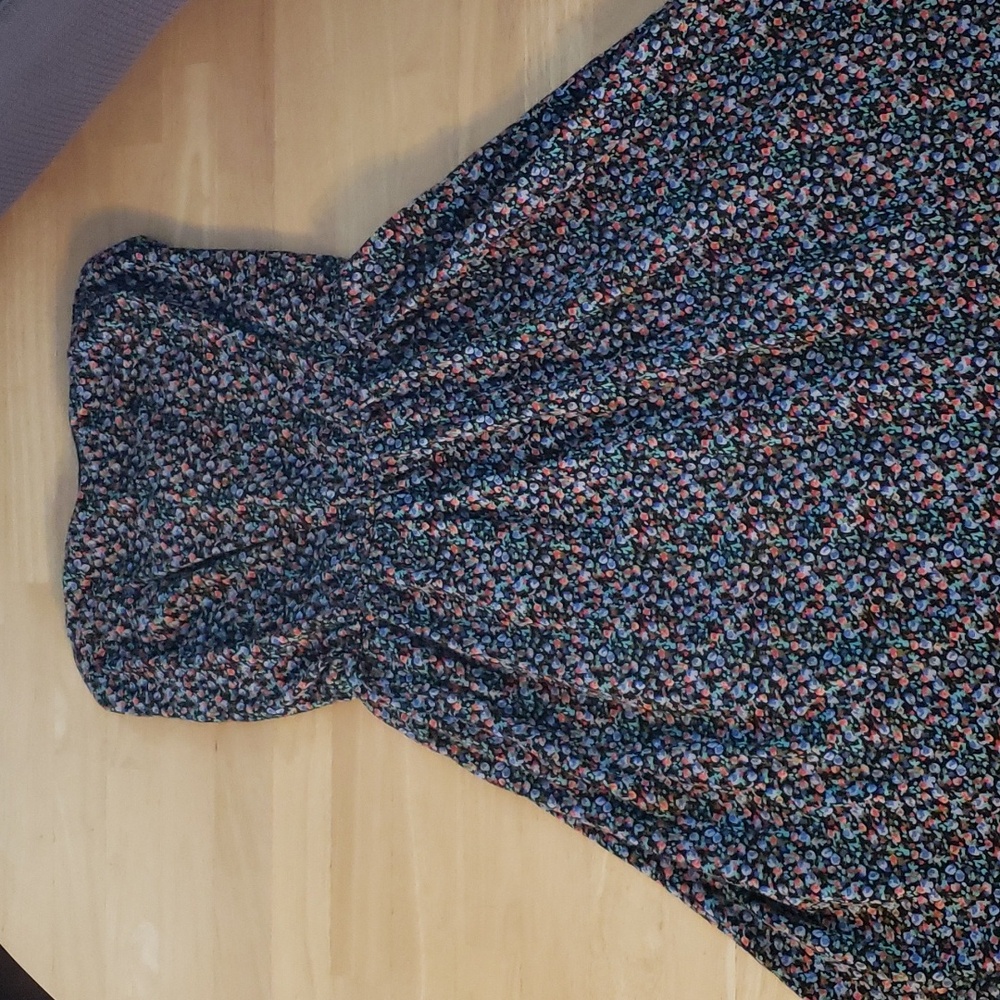 Element Skater dress heart neckline strapless floral print size medium